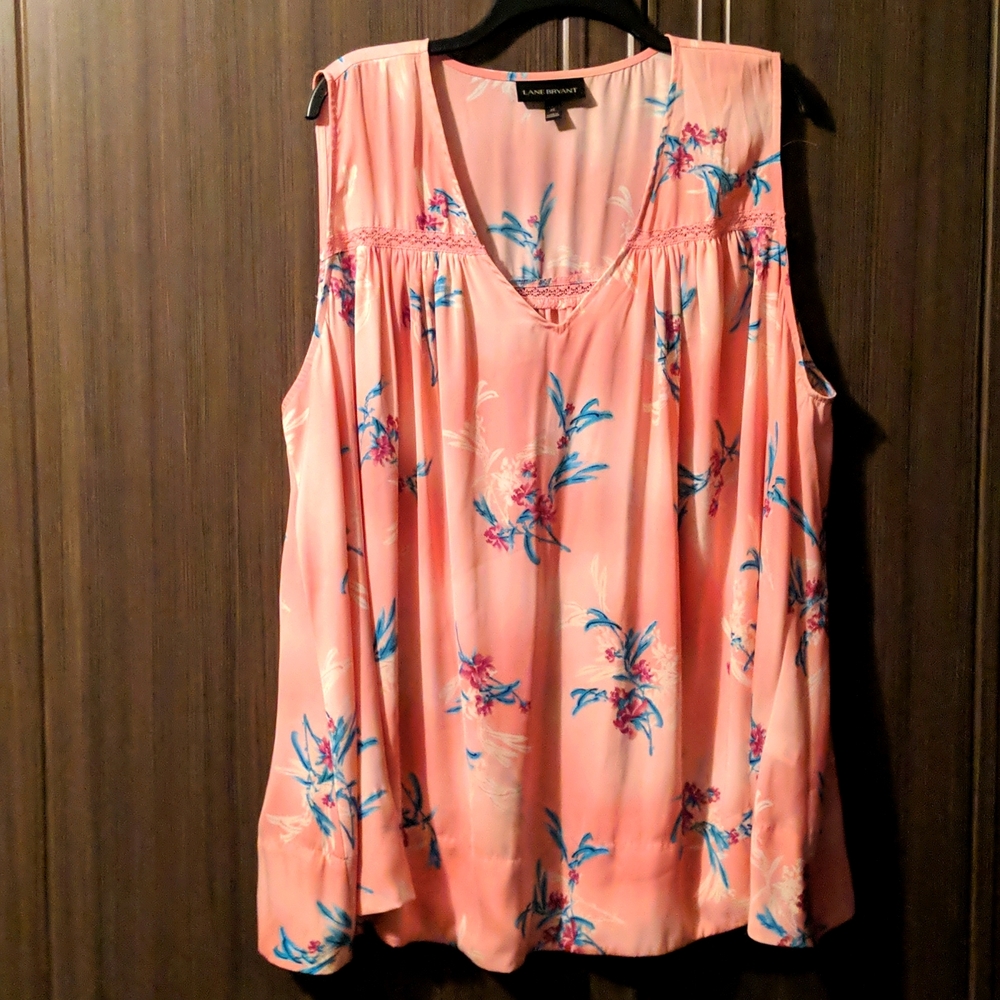 Lane Bryant Tropical Swing Sleeveless Blouse, 22